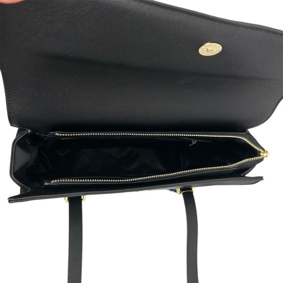 PUCCINI NWT Black Vegan Leather Shoulder Handbag - Picture 9 of 15